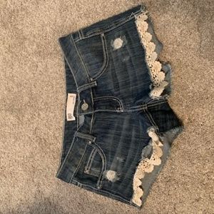 RSQ Cali Crochet Jean Shorts